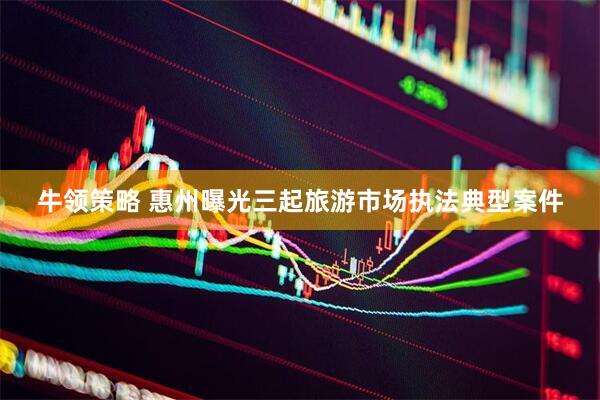 牛领策略 惠州曝光三起旅游市场执法典型案件